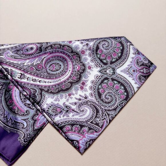 Purple Paisley Scarf G36 - Picture 4 of 4